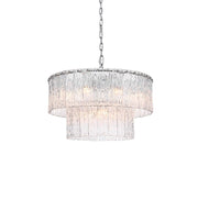 Georgina 24" 12-Light Chandelier in Chrome And Clear