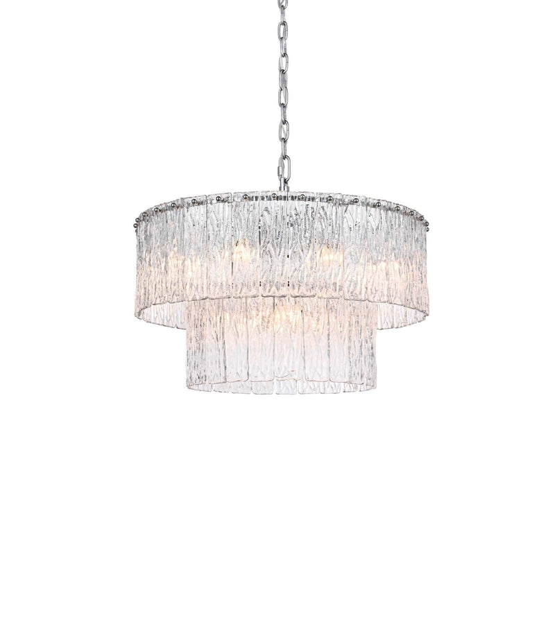 Georgina 24" 12-Light Chandelier in Chrome And Clear