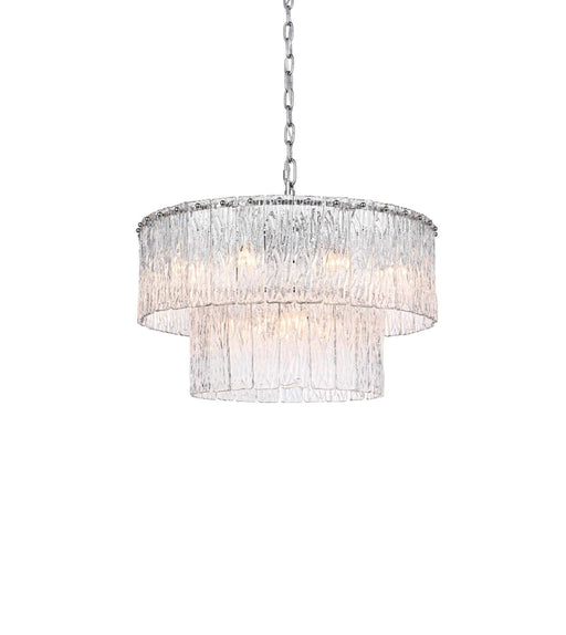 Georgina 24" 12-Light Chandelier in Chrome And Clear
