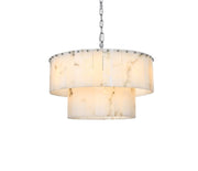 Georgina 24" 12-Light Chandelier in Chrome And Frosted White