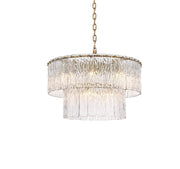 Georgina 24" 12-Light Chandelier in Satin Gold And Clear