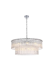 Georgina 32" 18-Light Chandelier in Chrome And Clear