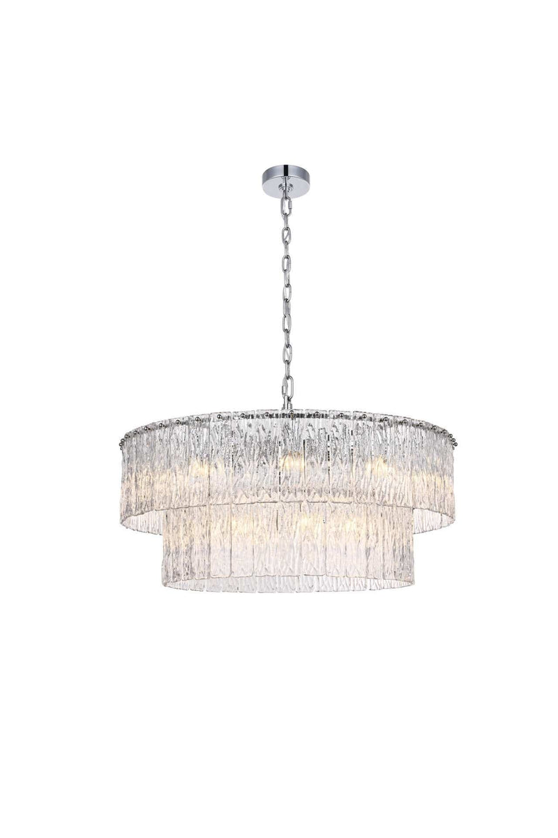 Georgina 32" 18-Light Chandelier in Chrome And Clear