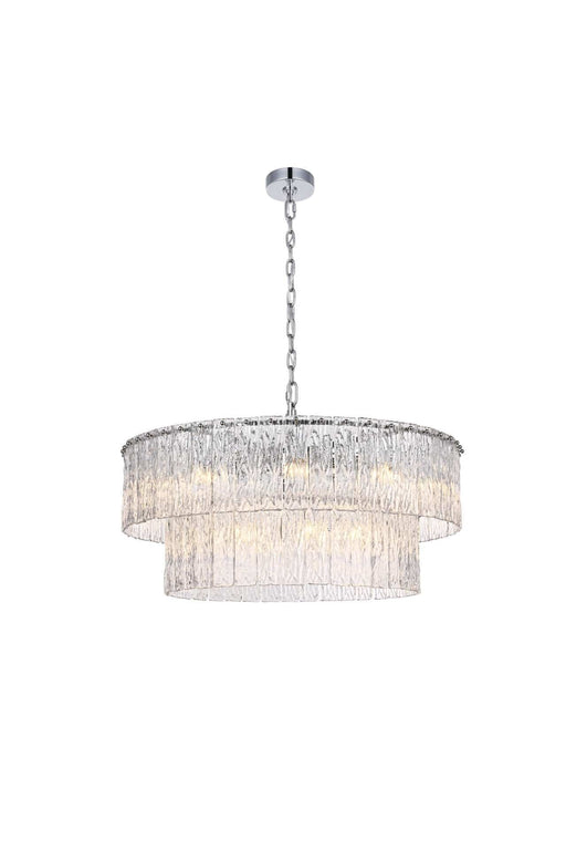 Georgina 32" 18-Light Chandelier in Chrome And Clear
