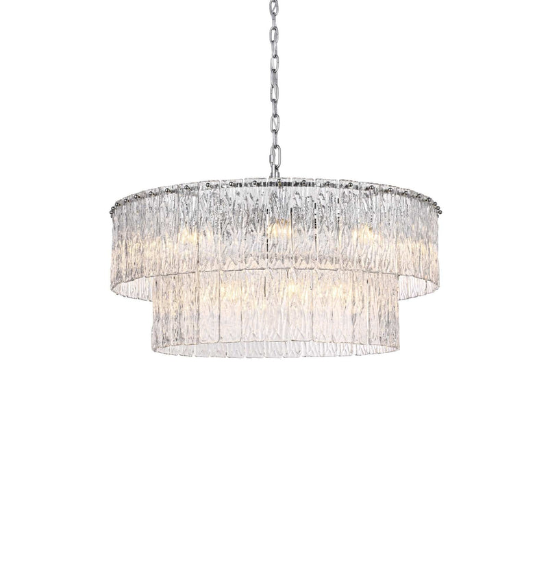 Georgina 32" 18-Light Chandelier in Chrome And Clear