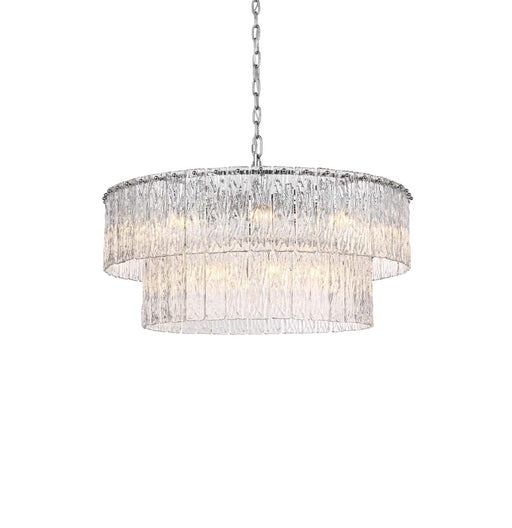 Georgina 32" 18-Light Chandelier in Chrome And Clear