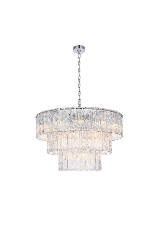 Georgina 32" 22-Light Chandelier in Chrome And Clear