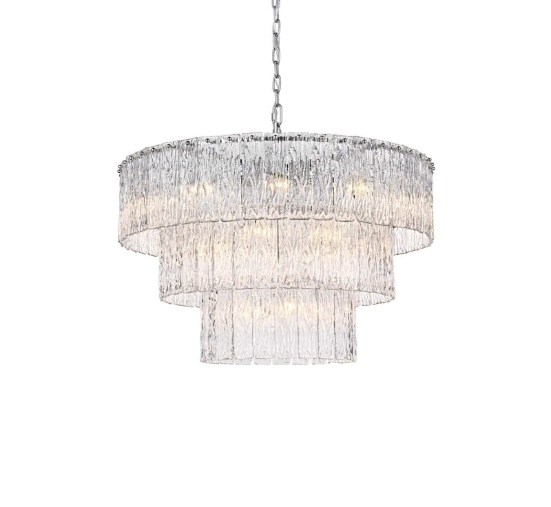 Georgina 32" 22-Light Chandelier in Chrome And Clear