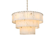 Georgina 32" 22-Light Chandelier in Satin Gold And Frosted White