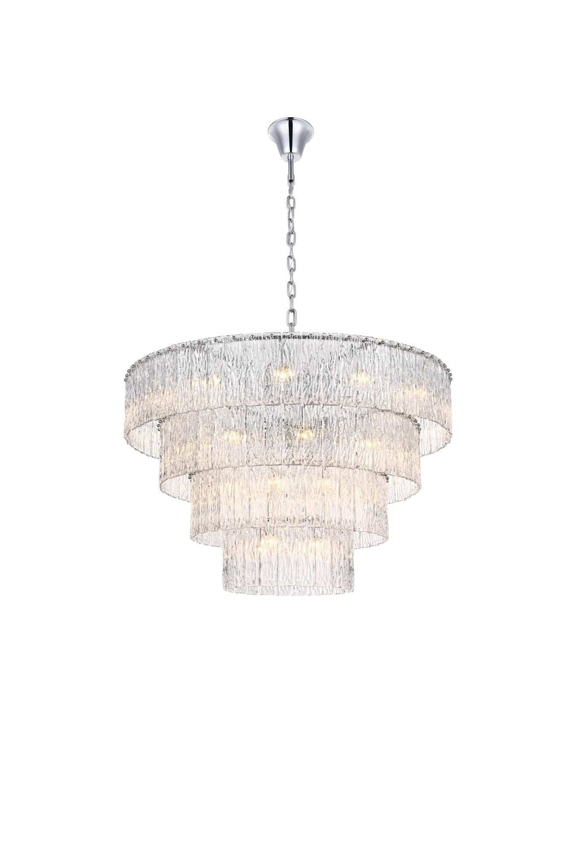 Georgina 40" 34-Light Chandelier in Chrome And Clear