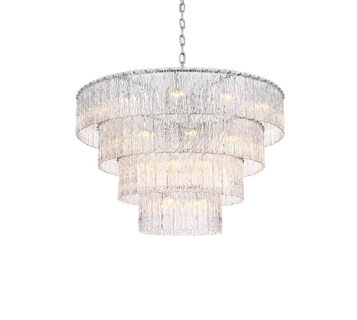 Georgina 40" 34-Light Chandelier in Chrome And Clear