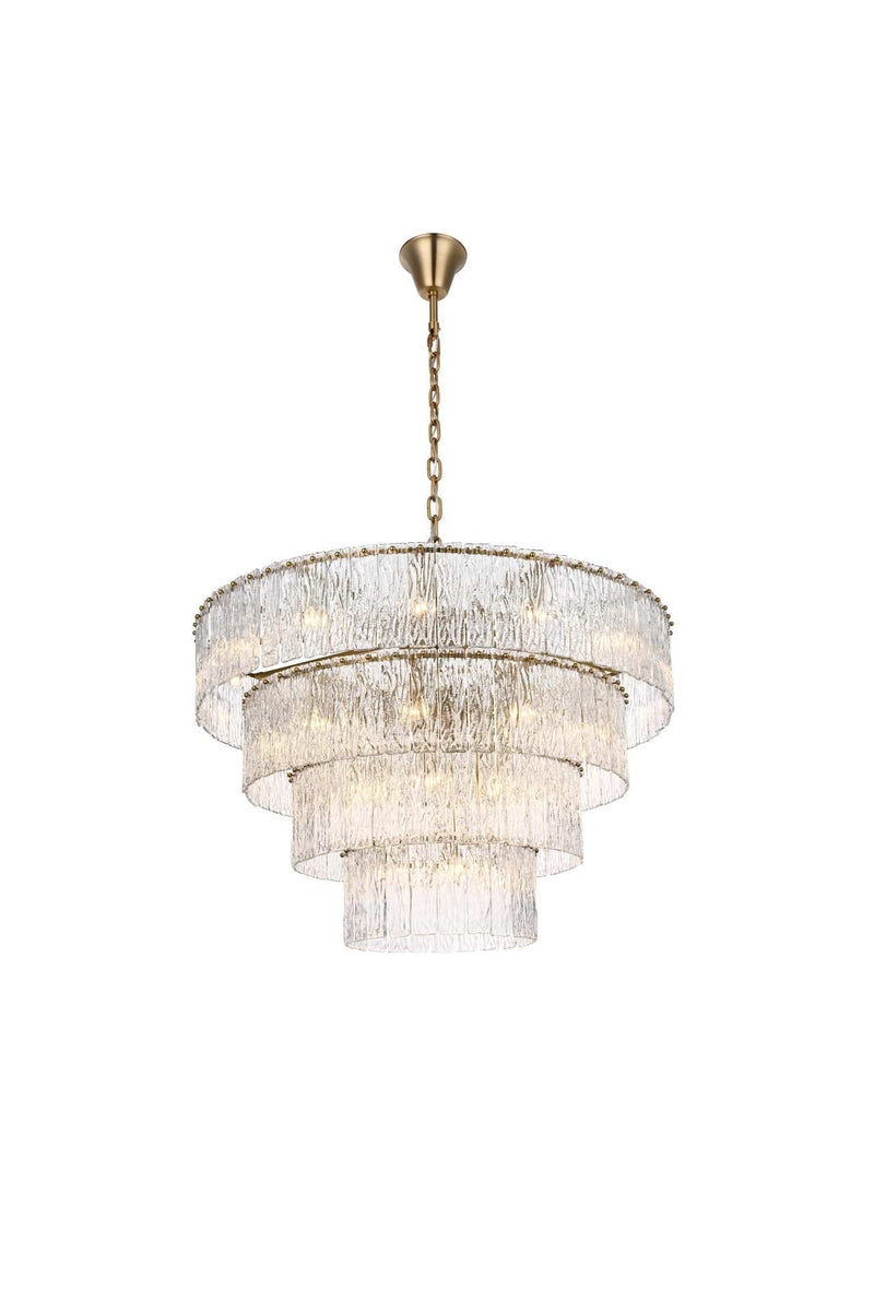 Georgina 40" 34-Light Chandelier in Satin Gold And Clear