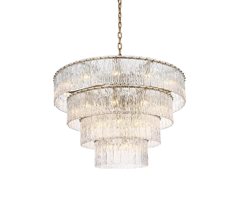 Georgina 40" 34-Light Chandelier in Satin Gold And Clear