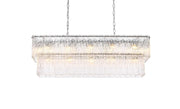 Georgina 42" 17-Light Linear Chandelier in Chrome And Clear