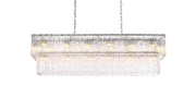 Georgina 48" 20-Light Linear Chandelier in Chrome And Clear