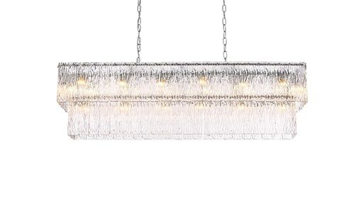 Georgina 48" 20-Light Linear Chandelier in Chrome And Clear