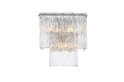 Georgina 10.5" 3-Light Wall Sconce in Chrome And Clear