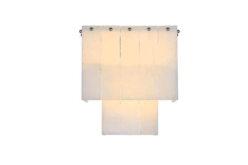 Georgina 10.5" 3-Light Wall Sconce in Chrome And Frosted White