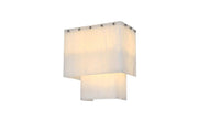 Georgina 10.5" 3-Light Wall Sconce in Chrome And Frosted White