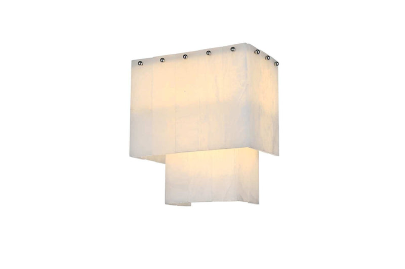 Georgina 10.5" 3-Light Wall Sconce in Chrome And Frosted White