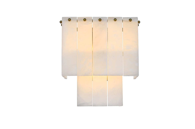 Georgina 10.5" 3-Light Wall Sconce in Satin Gold And Frosted White