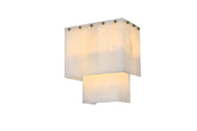 Georgina 10.5" 3-Light Wall Sconce in Satin Gold And Frosted White
