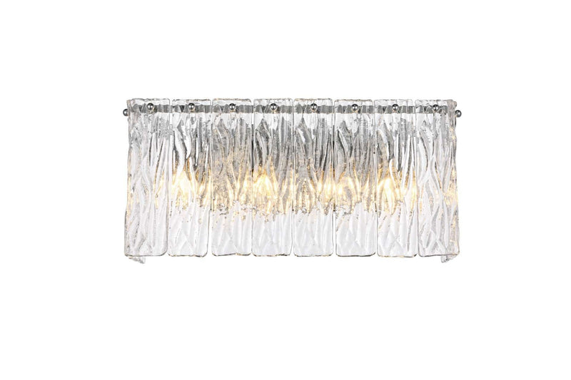 Georgina 16.5" 4-Light Wall Sconce in Chrome And Clear