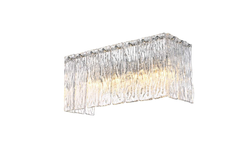 Georgina 16.5" 4-Light Wall Sconce in Chrome And Clear