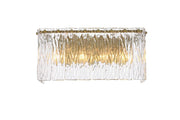 Georgina 16.5" 4-Light Wall Sconce in Satin Gold And Clear