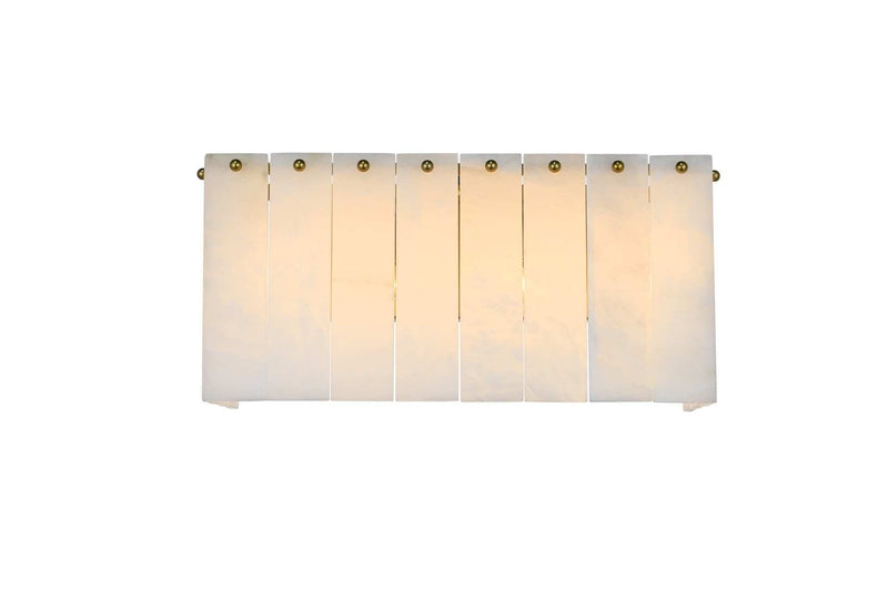 Georgina 16.5" 4-Light Wall Sconce in Satin Gold And Frosted White