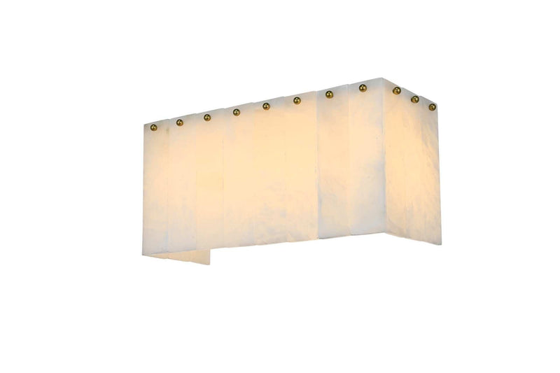Georgina 16.5" 4-Light Wall Sconce in Satin Gold And Frosted White