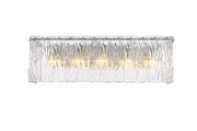 Georgina 24.5" 5-Light Wall Sconce in Chrome And Clear