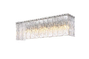 Georgina 24.5" 5-Light Wall Sconce in Chrome And Clear