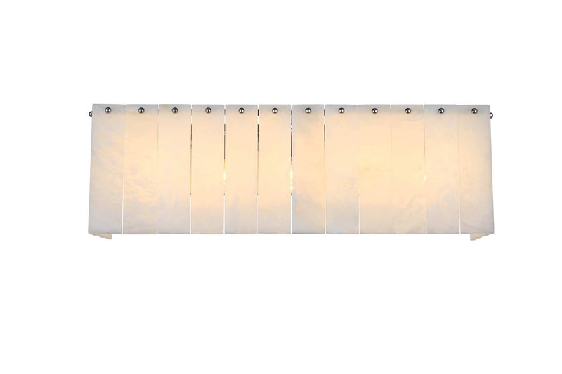 Georgina 24.5" 5-Light Wall Sconce in Chrome And Frosted White