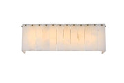 Georgina 24.5" 5-Light Wall Sconce in Satin Gold And Frosted White