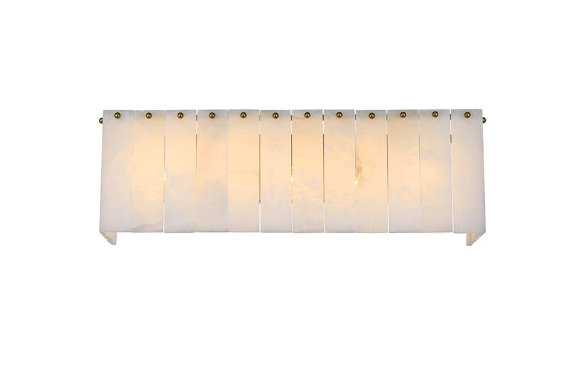 Georgina 24.5" 5-Light Wall Sconce in Satin Gold And Frosted White