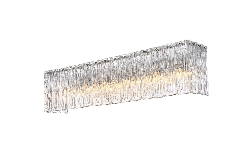Georgina 30.5" 6-Light Wall Sconce in Chrome And Clear