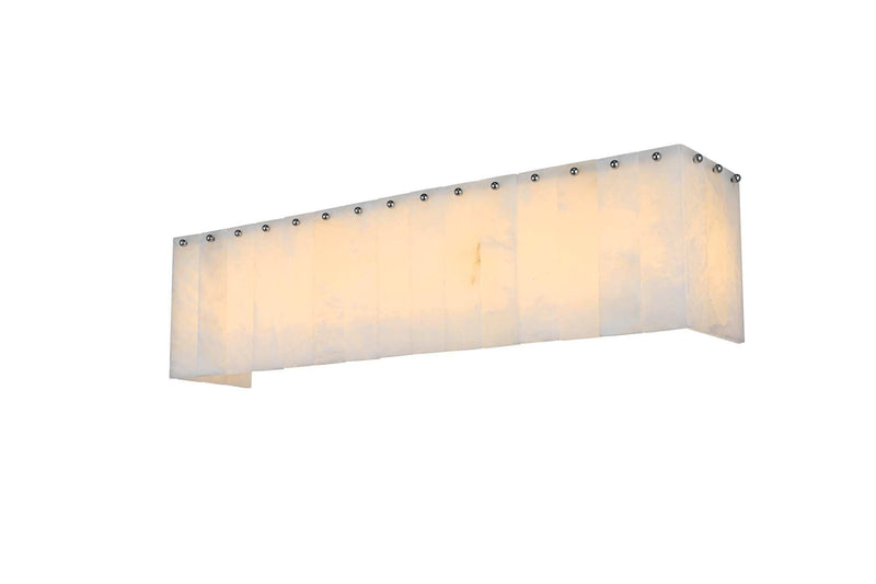 Georgina 30.5" 6-Light Wall Sconce in Chrome And Frosted White