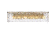 Georgina 30.5" 6-Light Wall Sconce in Satin Gold And Clear
