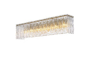 Georgina 30.5" 6-Light Wall Sconce in Satin Gold And Clear