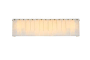 Georgina 30.5" 6-Light Wall Sconce in Satin Gold And Frosted White