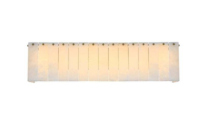 Georgina 30.5" 6-Light Wall Sconce in Satin Gold And Frosted White