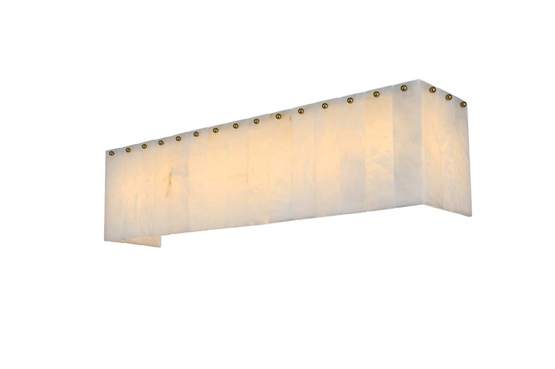 Georgina 30.5" 6-Light Wall Sconce in Satin Gold And Frosted White