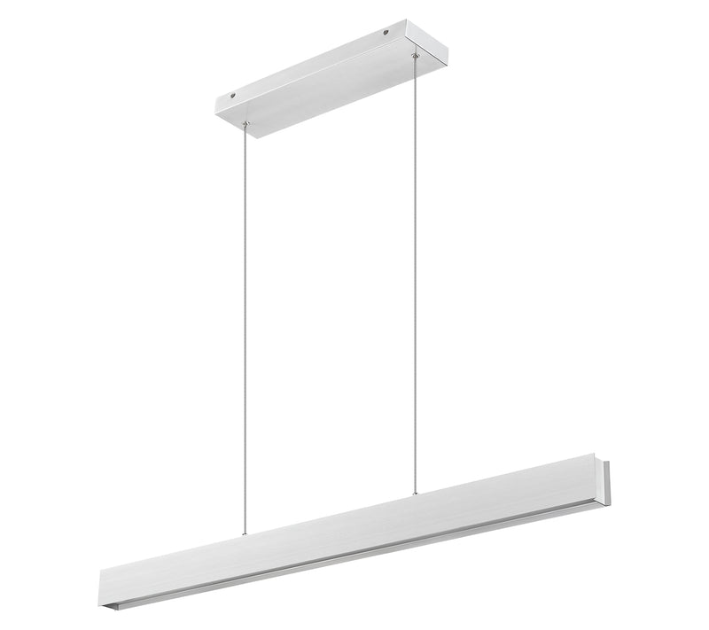 Hudson 1 Light 45" Linear Pendant in Brushed Nickel