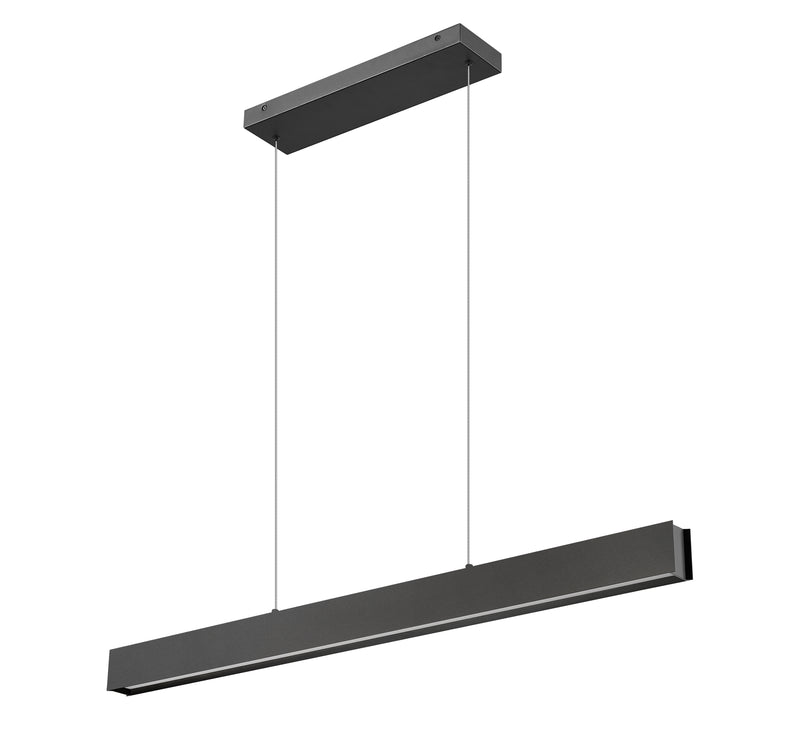 Hudson 1 Light 45" Linear Pendant in Matte Black