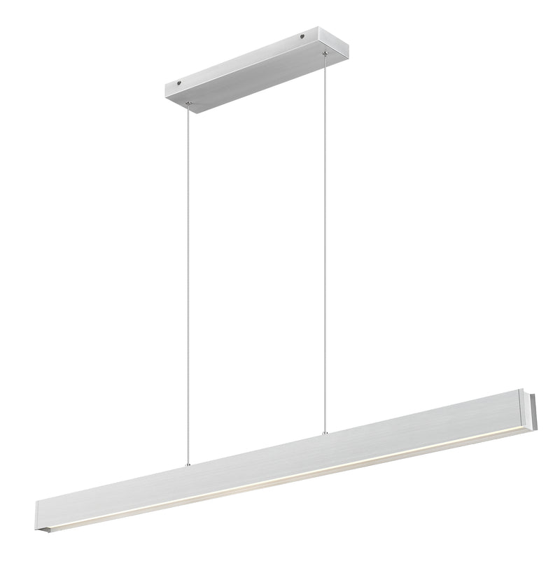 Hudson 1 Light 55" Linear Pendant in Brushed Nickel