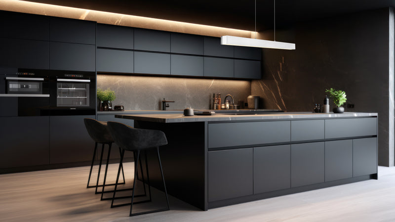 Hudson 1 Light 55" Linear Pendant in Brushed Nickel in a room setting