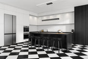 Hudson 1 Light 55" Linear Pendant in Matte Black in a room setting