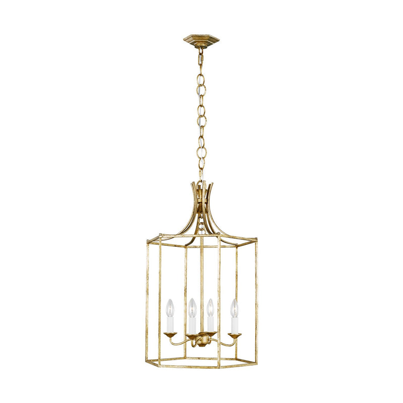 Bantry House 4-Light Medium Lantern Pendant in Antique Gild