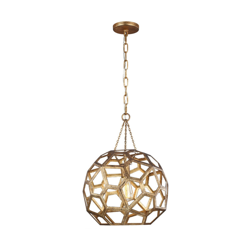 Feccetta Medium Pendant in Antique Gild